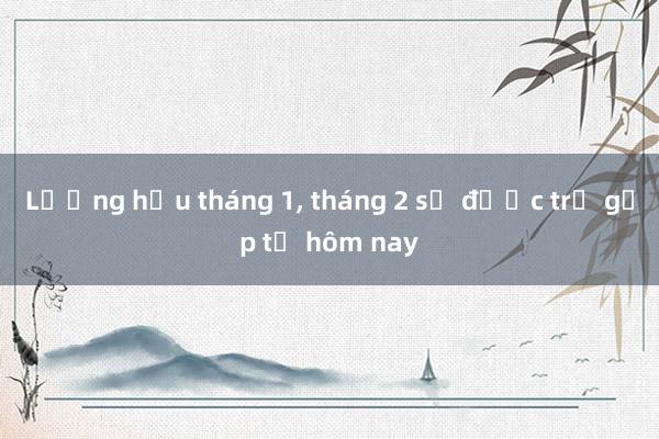 Lương hưu tháng 1， tháng 2 sẽ được trả gộp từ hôm nay